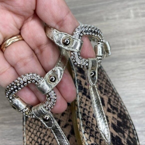 Franco Sarto Snake Print with Rhinestones Detail Size 6 NWOT - Picture 2 of 5